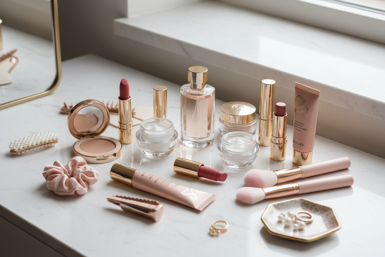 Women and beauty products